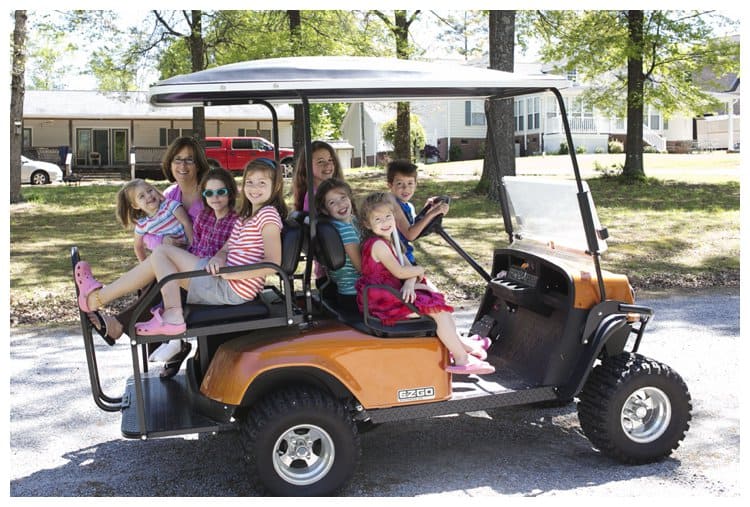 How many can you fit on a golf cart?