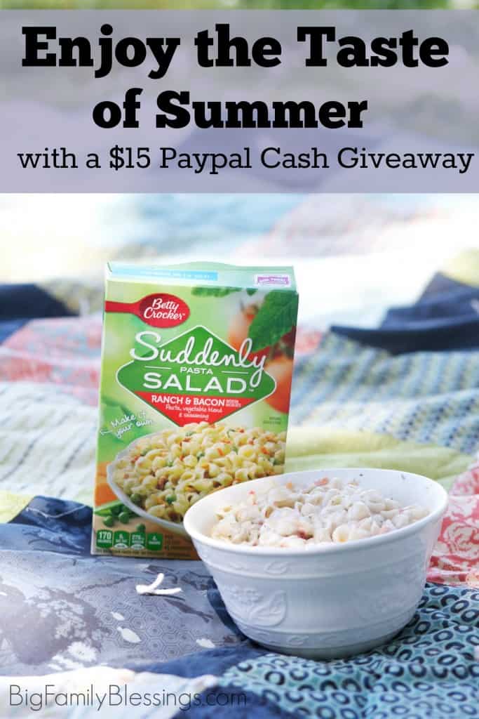 Enjoy the taste of summer with Suddenly Salad, and easy picnic ideas. Plus enter to win $15 Paypal Cash Giveaway!
