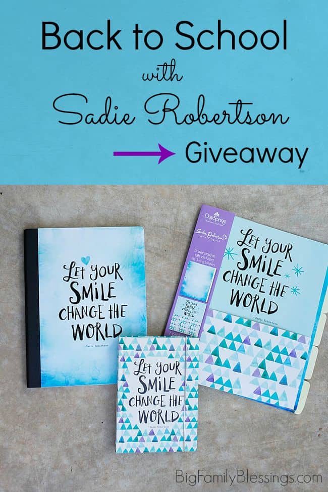Back to School with Sadie Robertson. Check out these awesome school supplies by Sadie of Duck Dynasty. Enter to win a $25 Certificate to Family Christian to buy your own adorable "Live Original" school supplies.