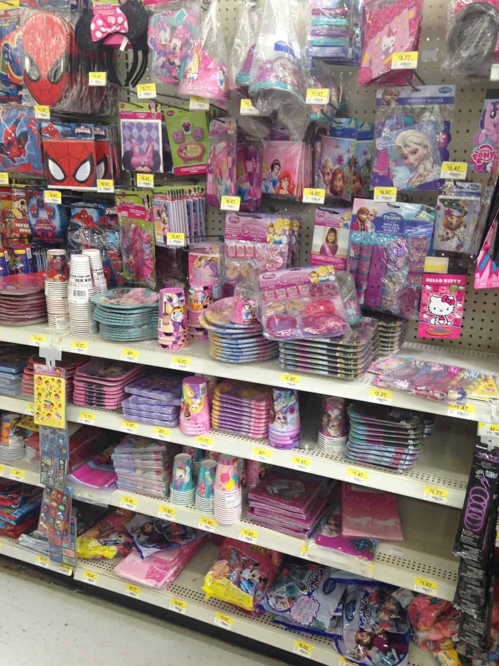 Disney Princess Party Supply Shopping at Walmart
