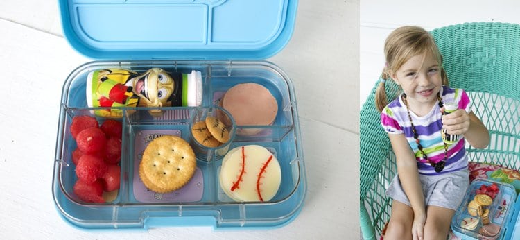Fuel Their Adventures with a DIY Sports Inspired Lunch. Great for a sports theme bento box lunch!