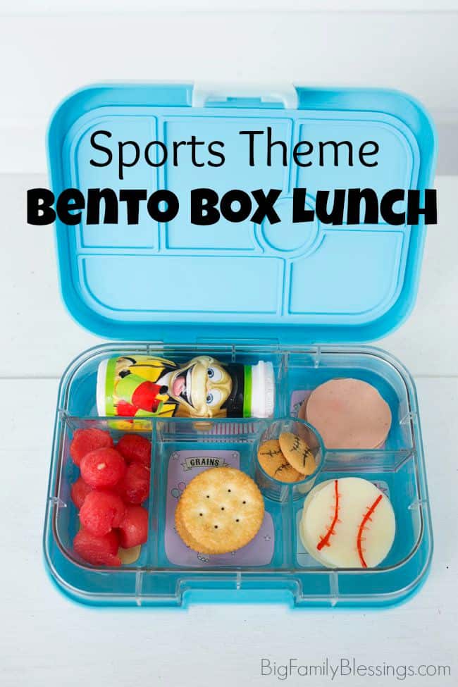 Fuel Their Adventures with a DIY Sports Inspired Lunch. Great for a sports theme bento box lunch!