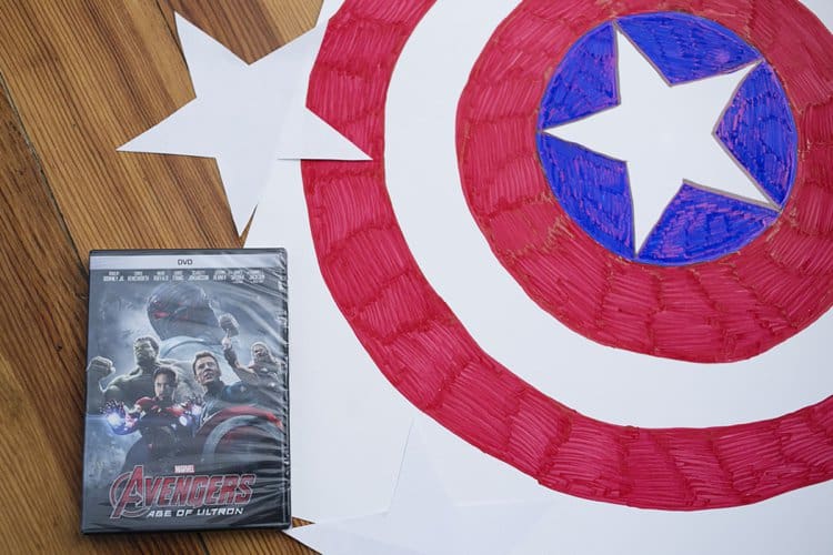 Pin the Star on Captain America's Shield Party Game