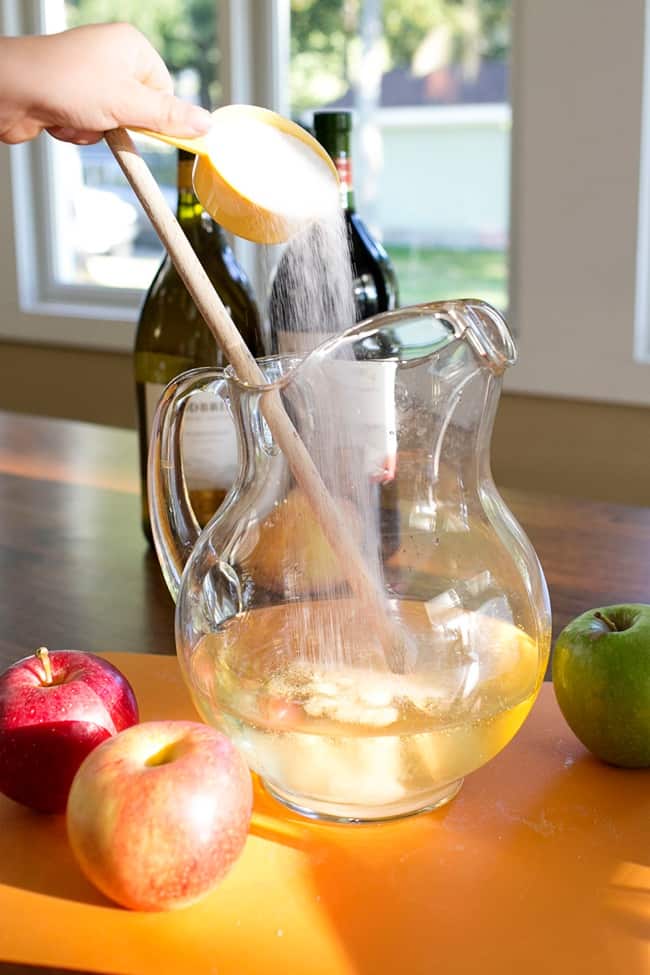Spooky Apple Sangria {with a hint of peach}