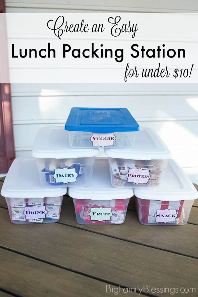 Create an Easy DIY Lunch Packing Station for under $10