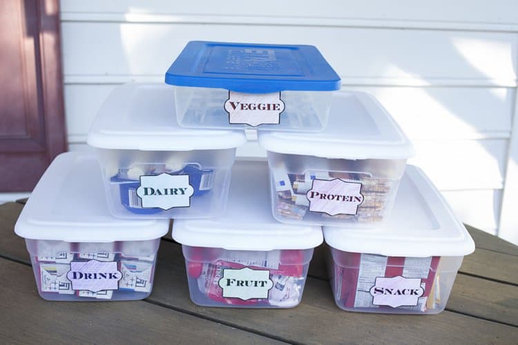 Create an Easy Lunch Packing Station for Under $10