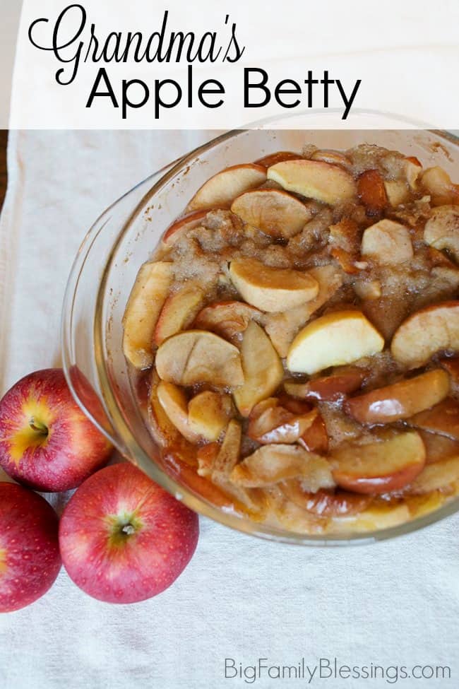 Grandma's Apple Betty Recipe
