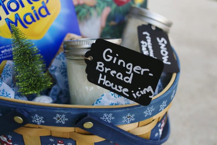 DIY Gingerbread house gift basket