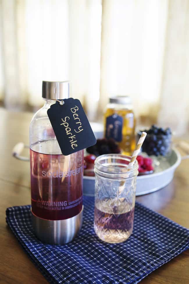 Create a DIY Sparkling Water Flavor Station complete with a printable for ultimate experimentation!
