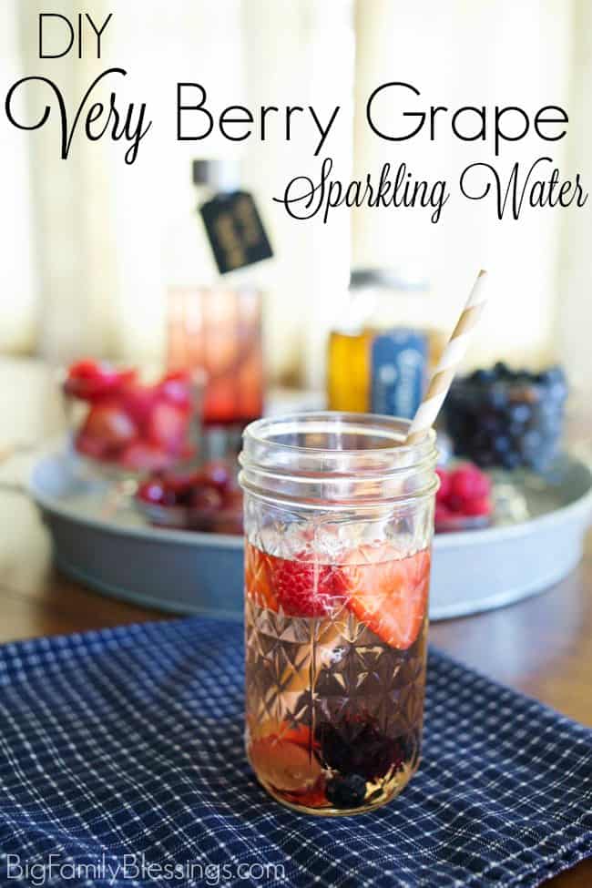 Delicious Very Berry Grape Sparkling Water Recipe