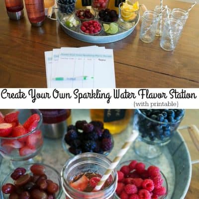 Create Your Own Sparkling Water Flavor Station for Kids