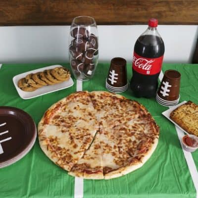 DIY Football Paper Goods for Easy Game Day Table Decor
