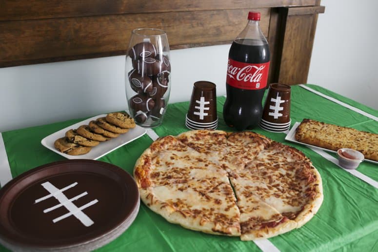 Easy DIY Football Paper Goods for Game Day Table Decor