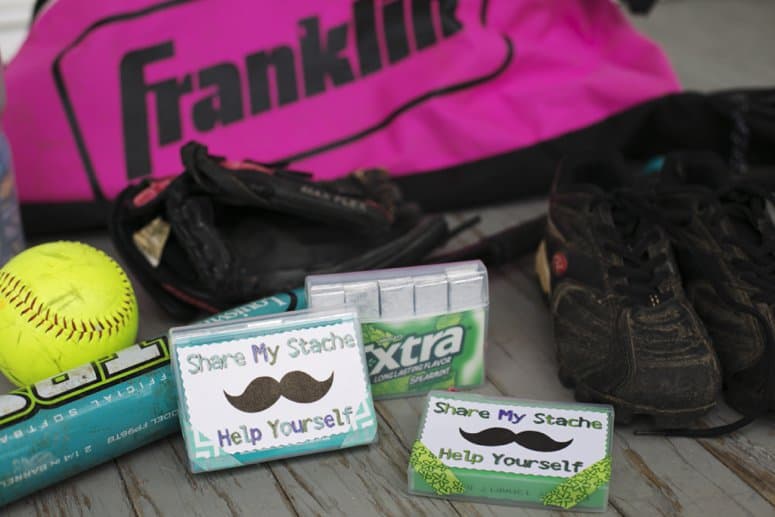Break the Ice with a DIY Share My Stache Gum Pack