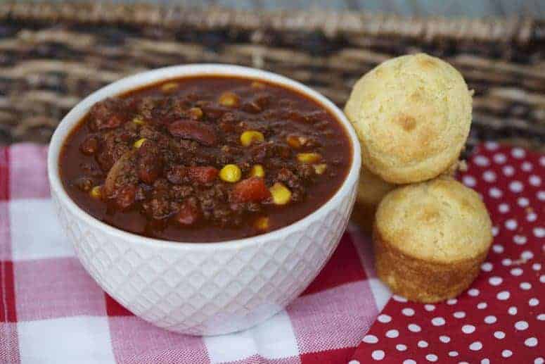 Sweet Chili with just a little kick perfect for cold weather.