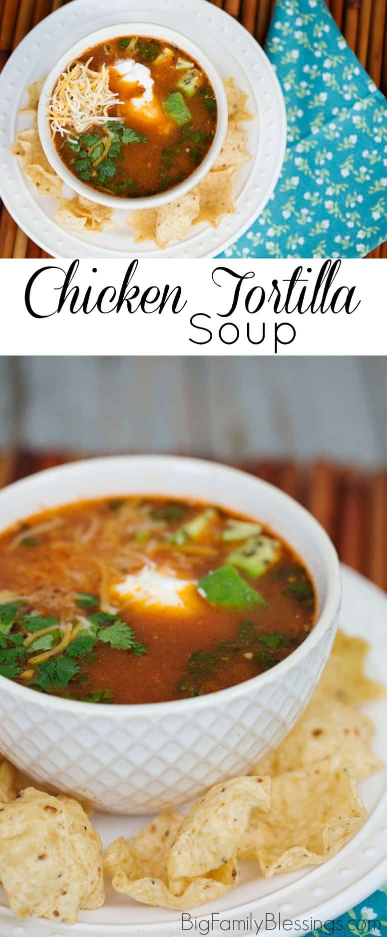 Not only is it super simple to cook, this Chicken Tortilla Soup tastes as good as any I've ever had at a restaurant!
