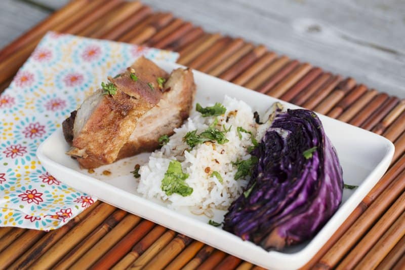 Taiwanese Ribs with Grilled Red Cabbage