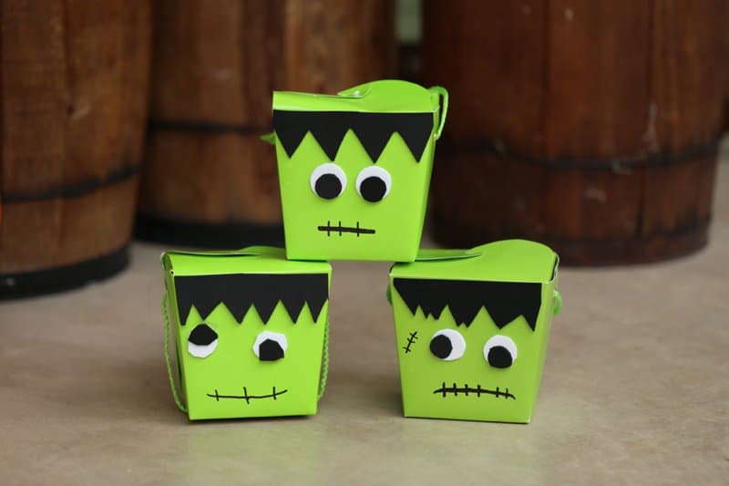 DIY Frankenstein Halloween Treat Box great for party favors or BOO'ing