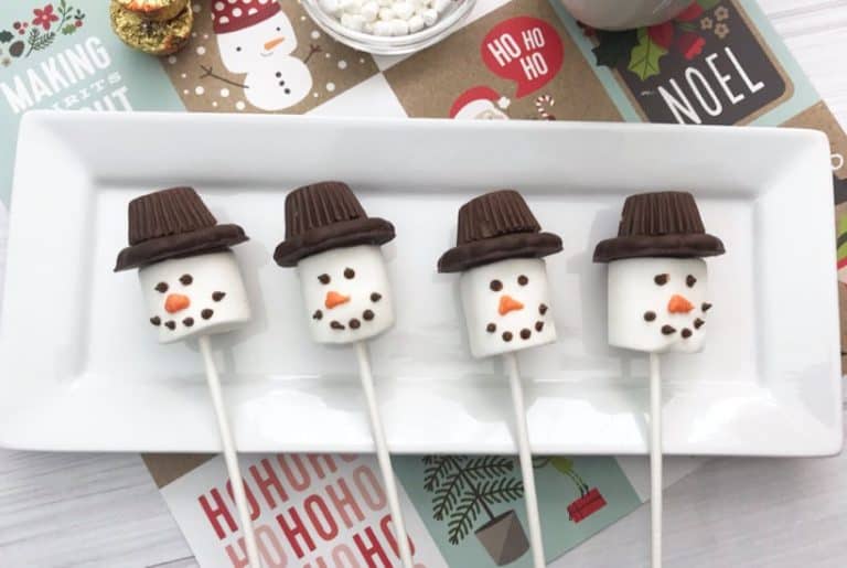 Snowman Marshmallow Pops