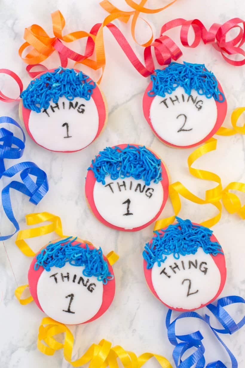 Thing One and Thing Two Cookies – Dr. Seuss Day Food
