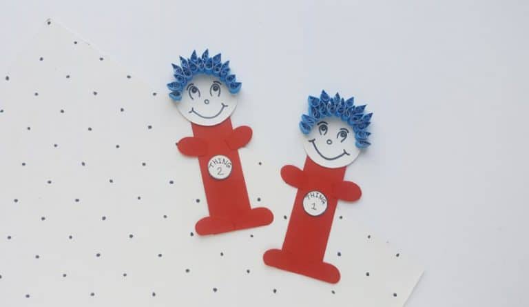 Cute Dr. Seuss Craft: Thing One & Thing Two