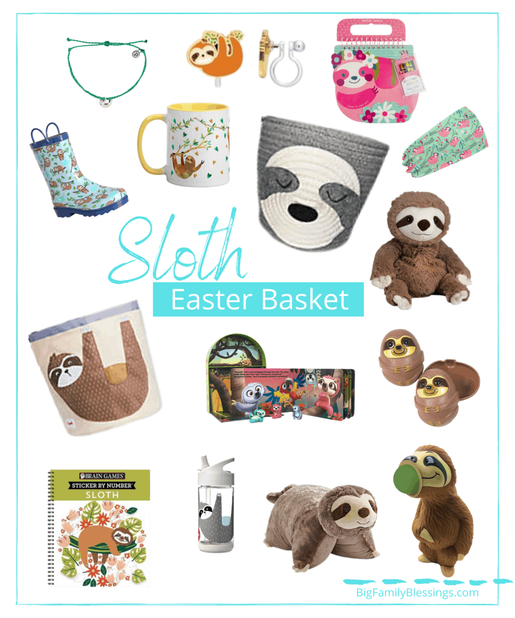 25+ Awesome Easter Basket Ideas for Sloth Loving Girls