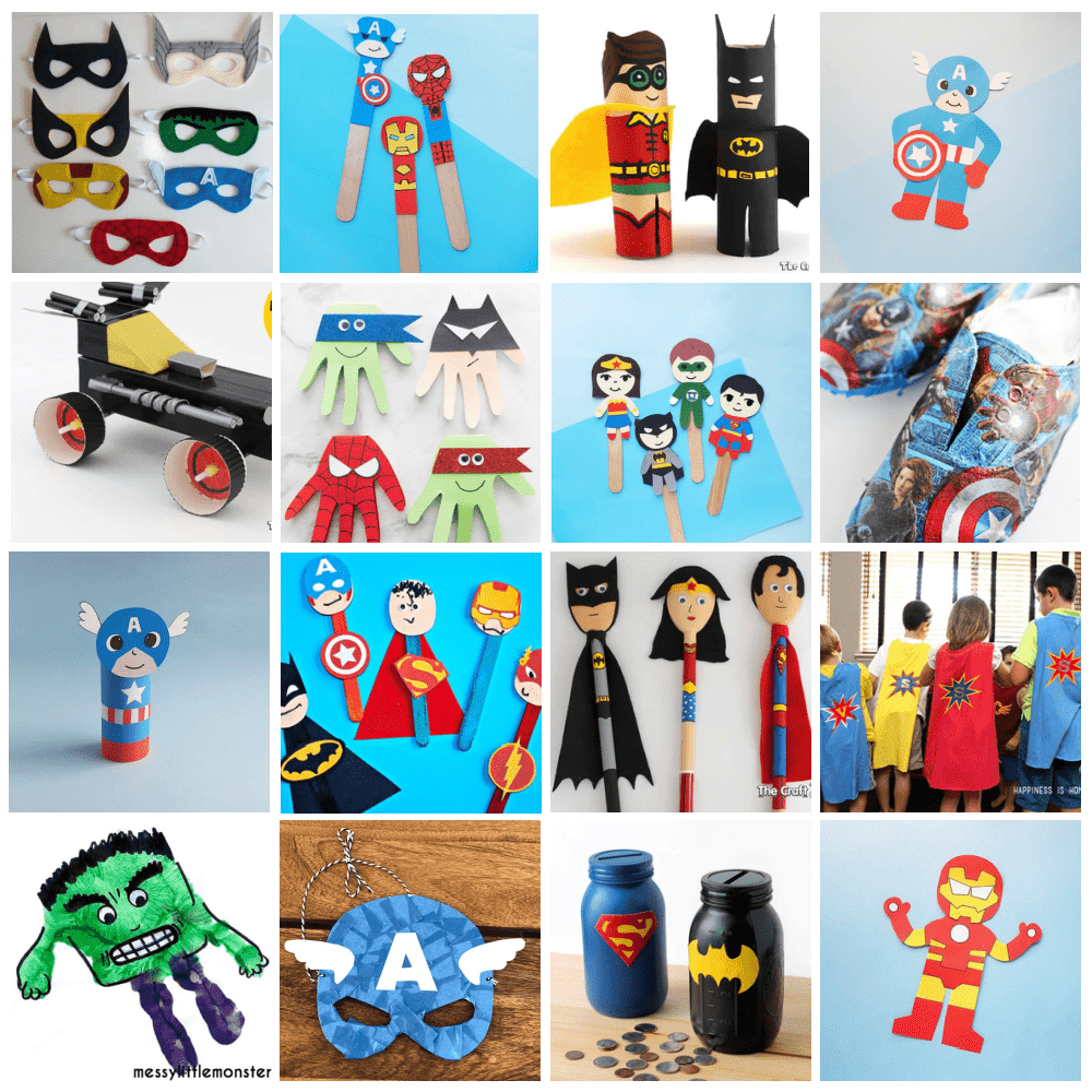 35 Cute & Clever Superhero Crafts for Kids
