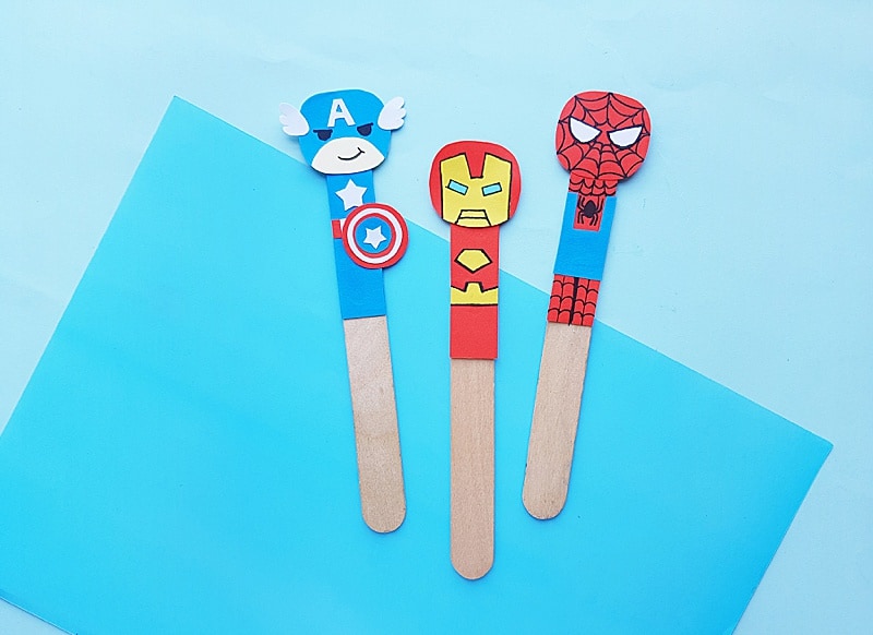 DIY Superhero Craft- Avengers Bookmarks