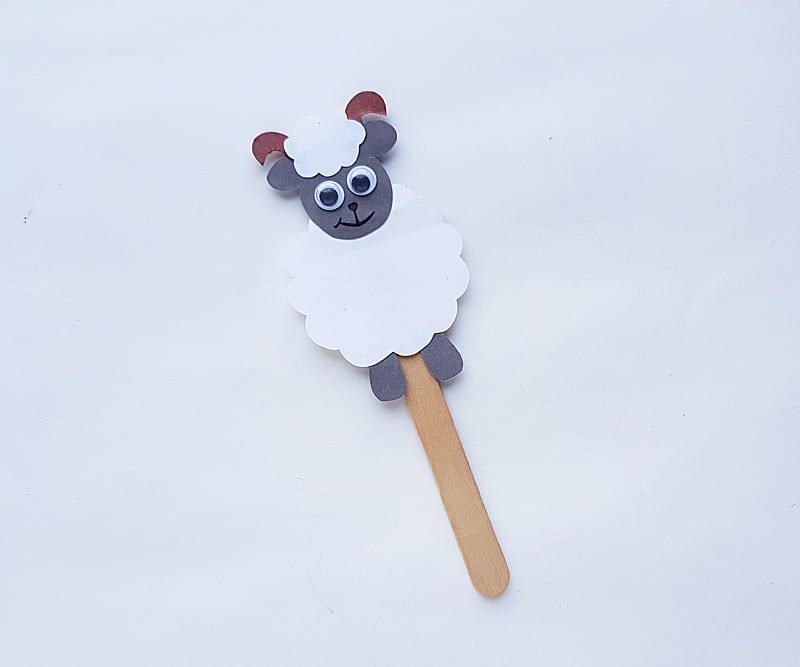 Sheep Craft: DIY Popsicle Stick Puppets - Big Family Blessings