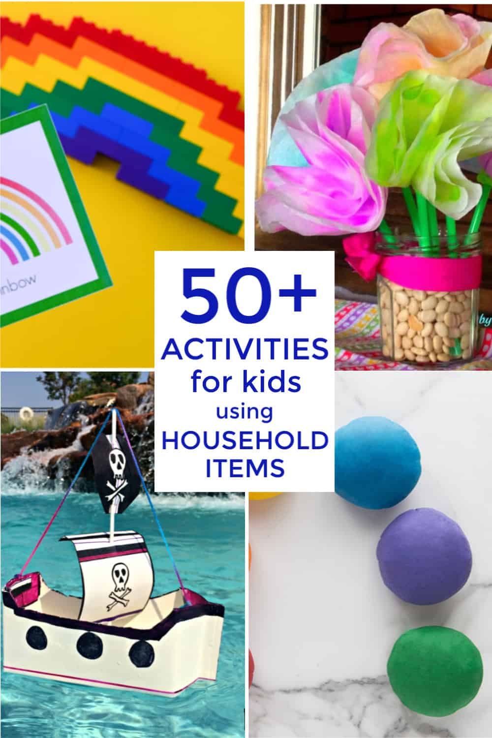 50+ Activities for Kids using Common Household Items