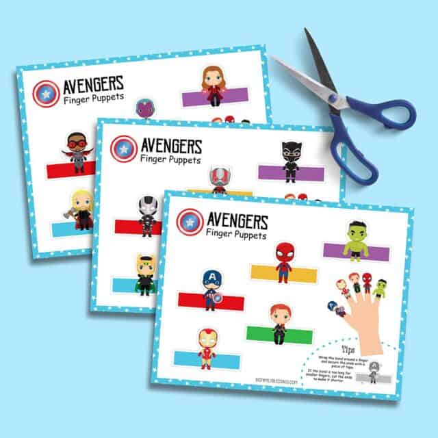 Free Printable Avengers Finger Puppets - Big Family Blessings