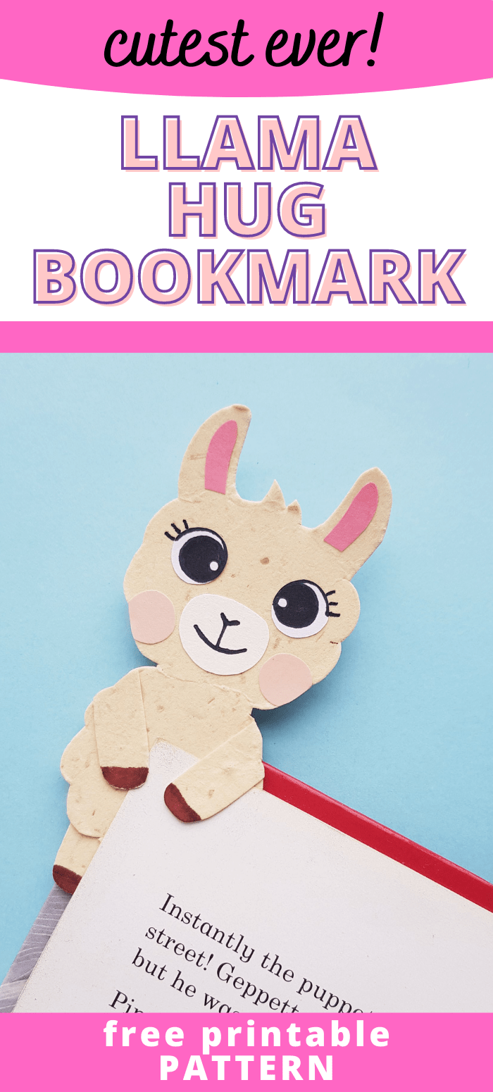 Llama Bookmark Craft - Big Family Blessings
