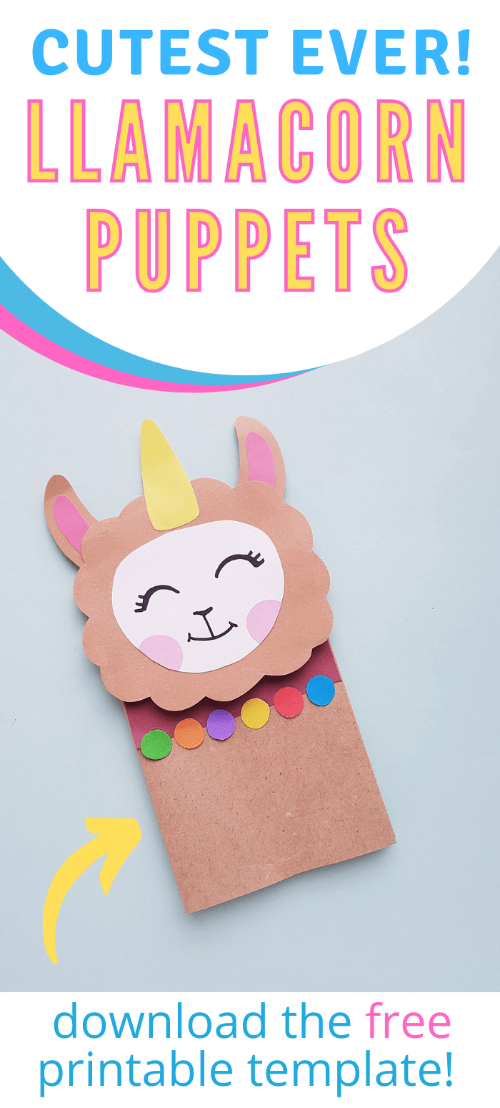 Paper Bag Llamacorn Puppet - Big Family Blessings