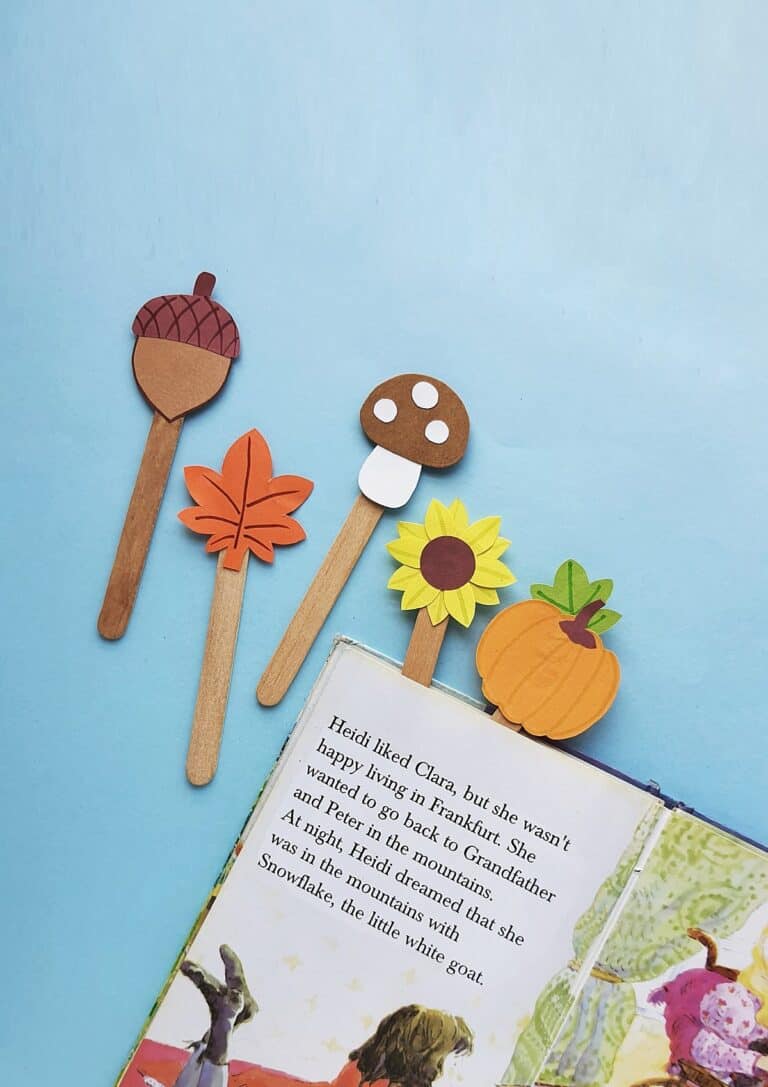 DIY Fall Popsicle Stick Bookmarks