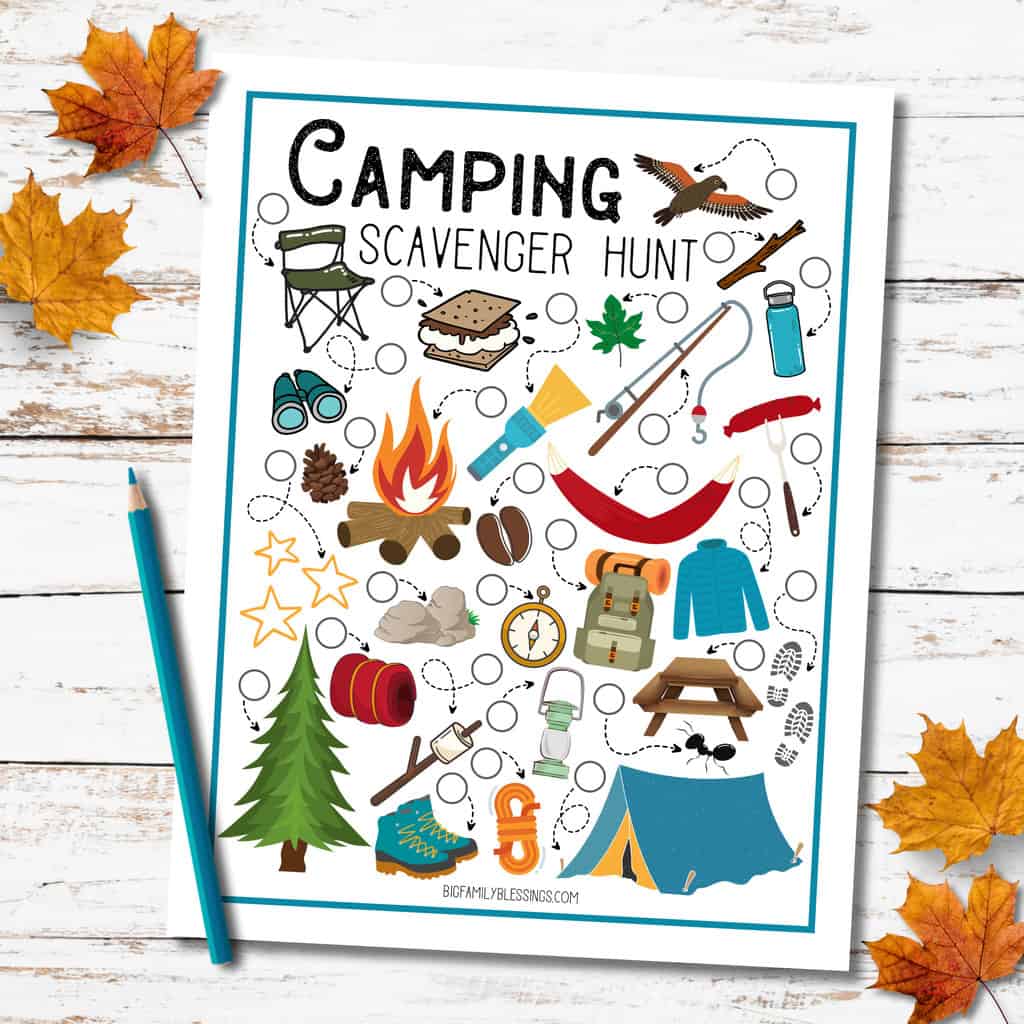 Free Printable Camping Scavenger Hunt