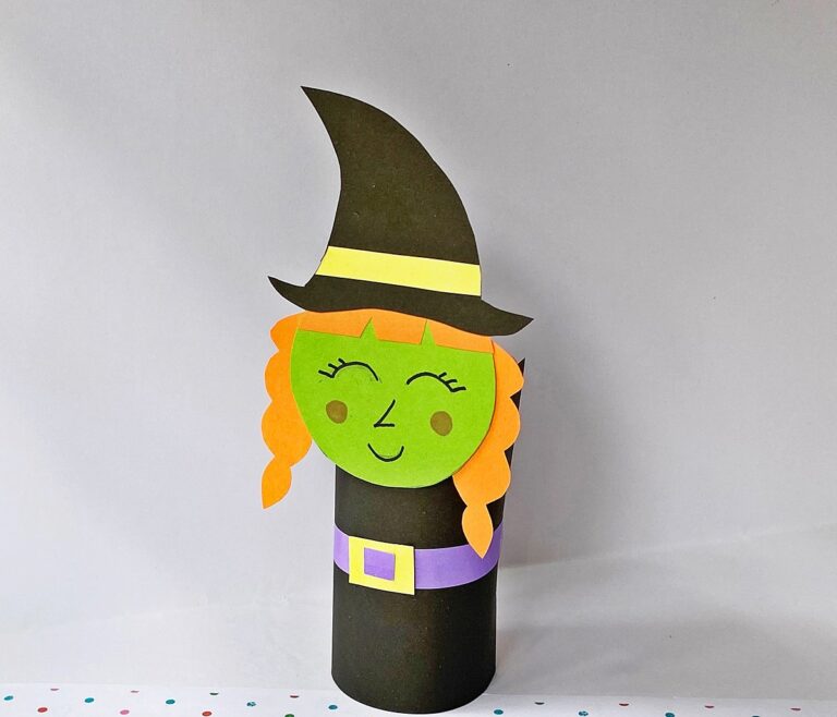 Witch Halloween Toilet Paper Roll Craft - Big Family Blessings