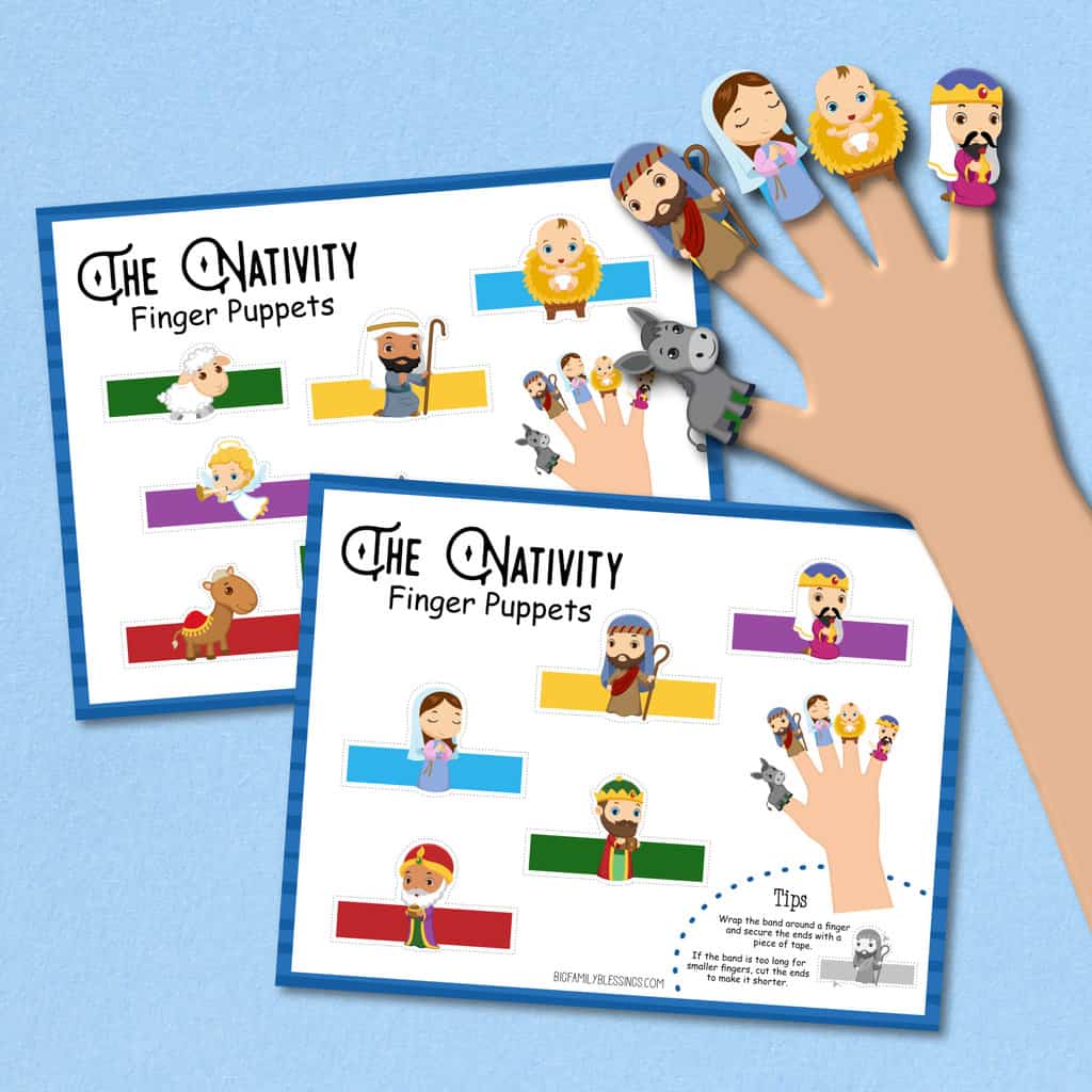 Printable Nativity Finger Puppets