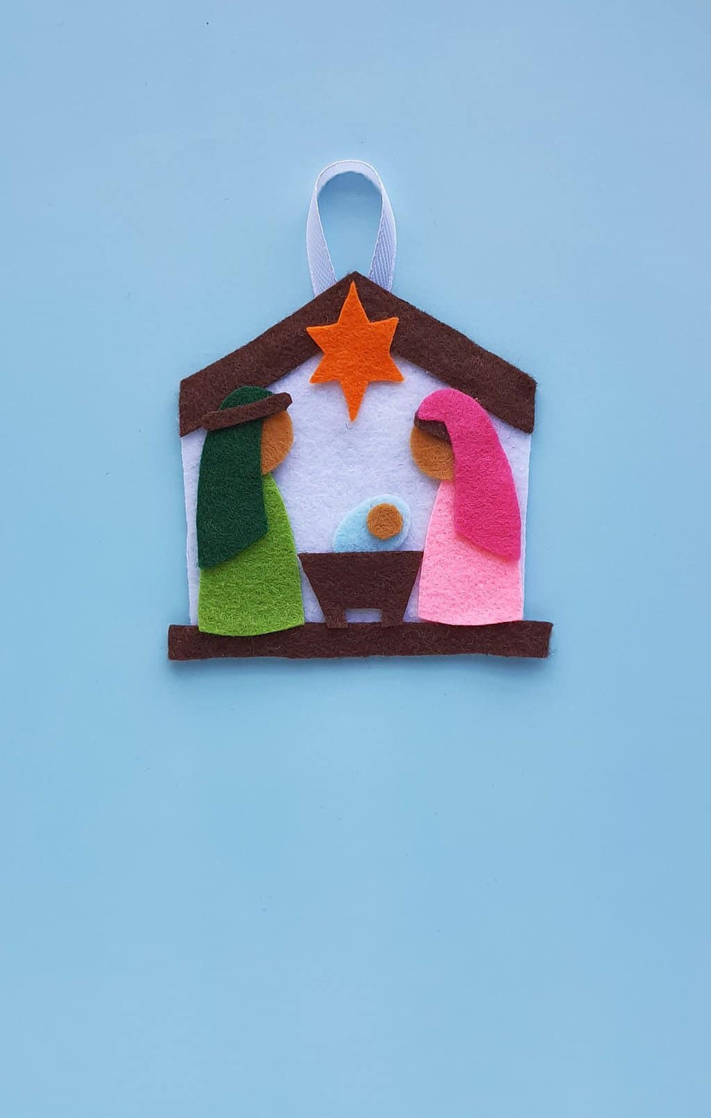 No Sew Felt Nativity Ornament Craft for Kids