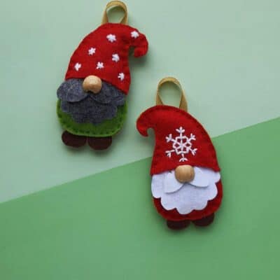 Felt Christmas Gnome Ornament Craft