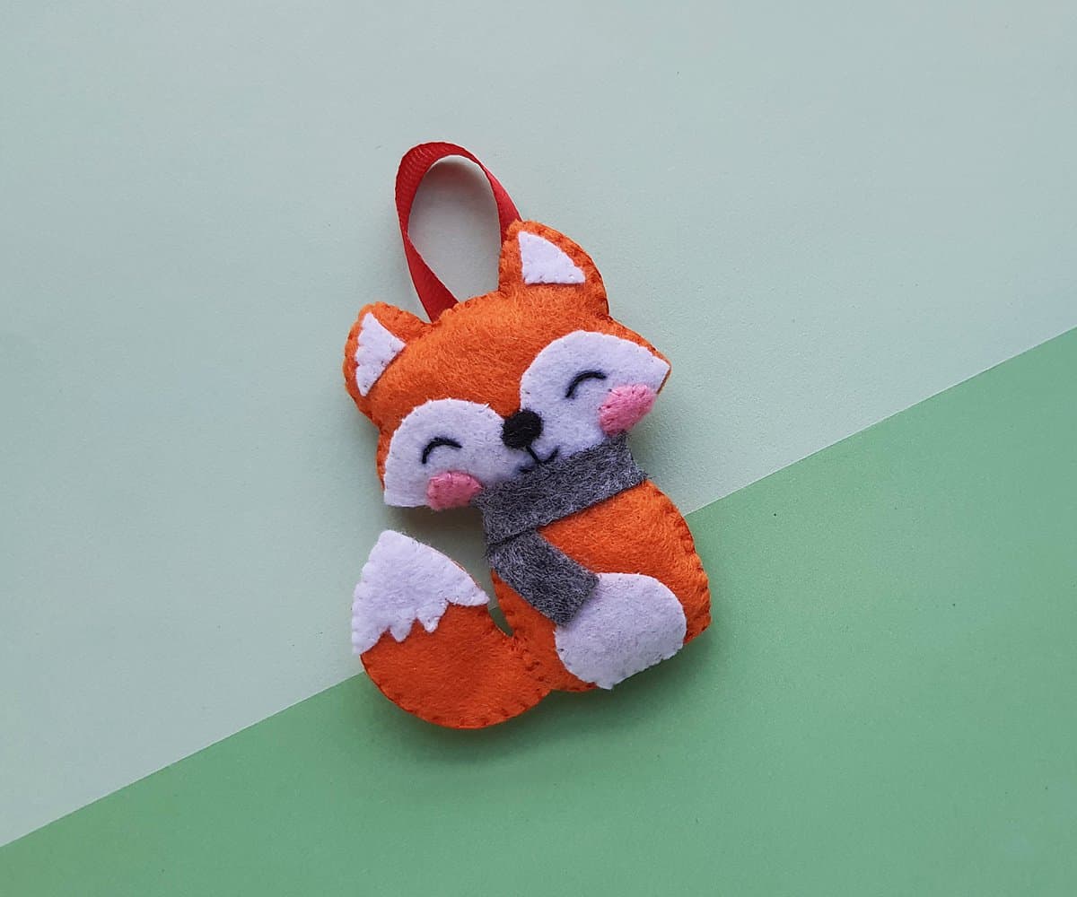 Felt Fox Christmas Ornament Craft