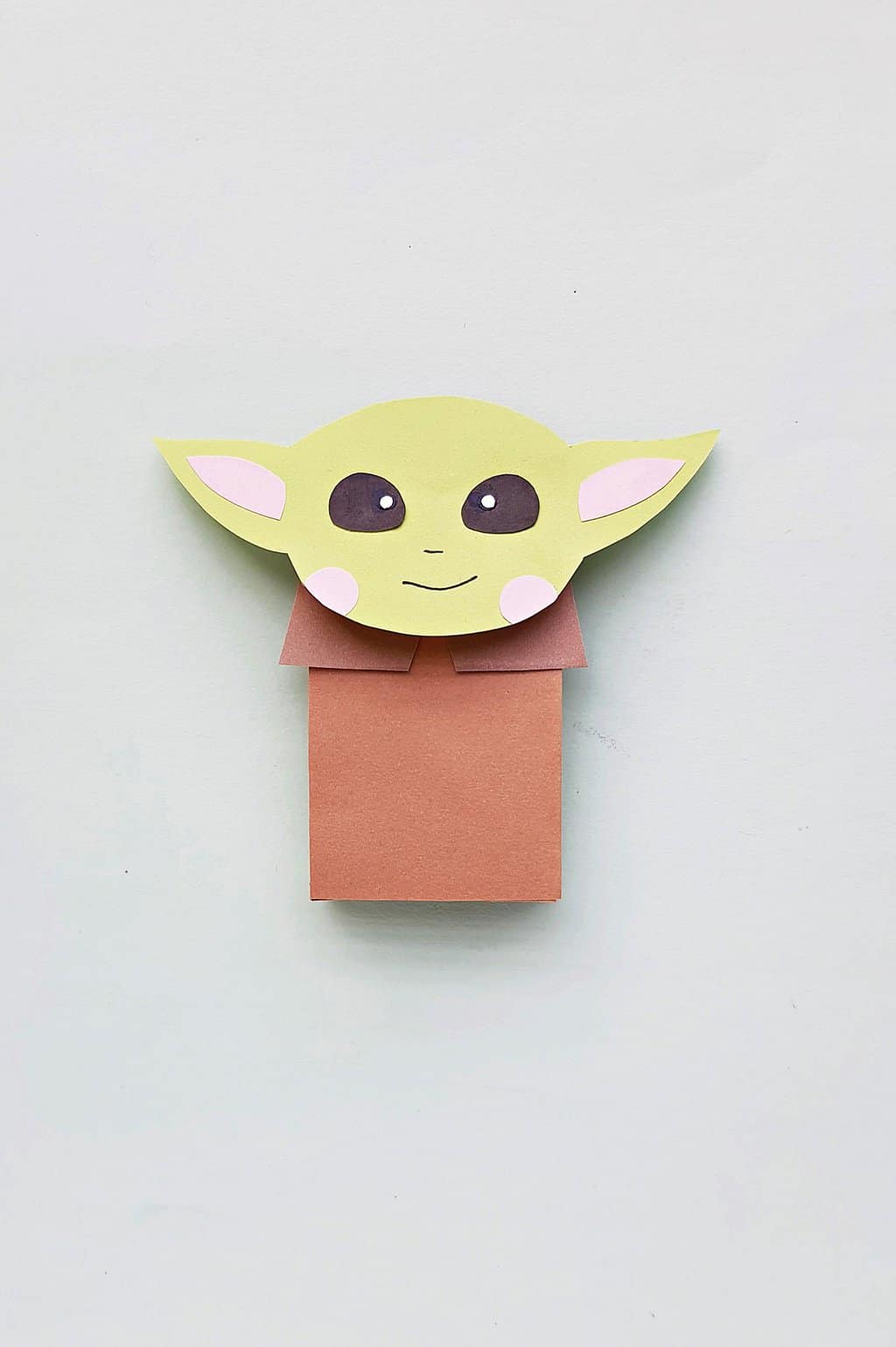 Paper Bag Puppet Grogu Craft