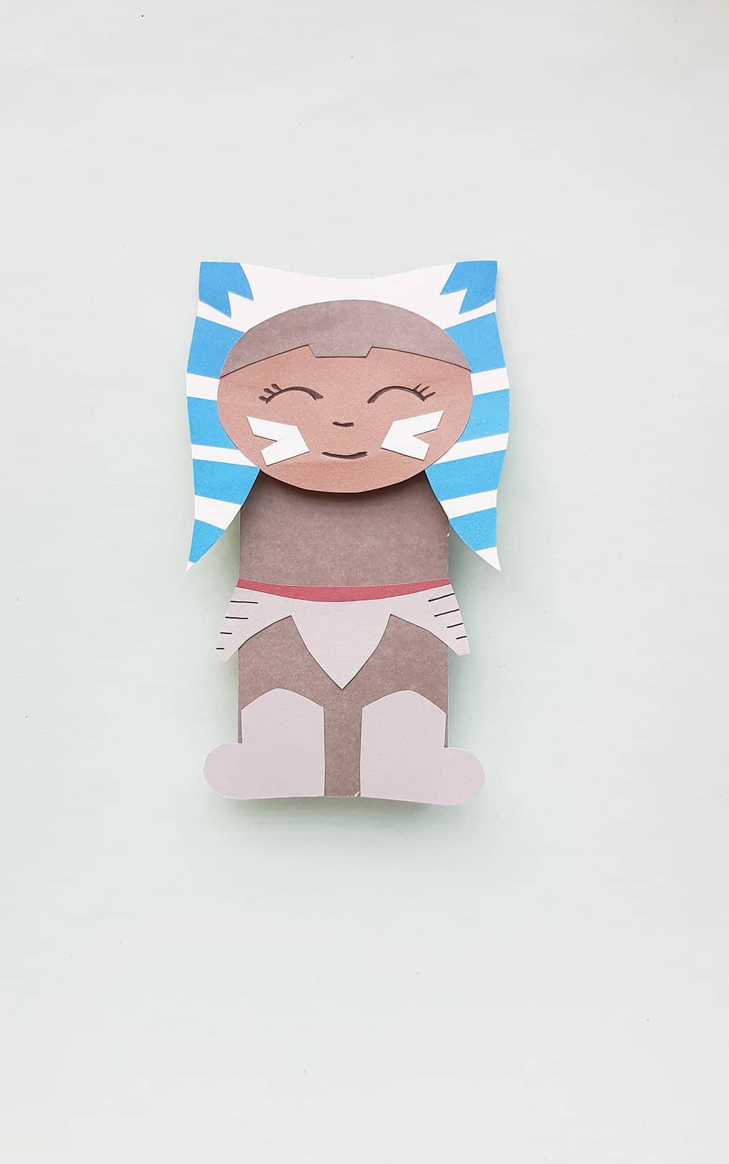 Paper Bag Puppet Ahsoka Craft