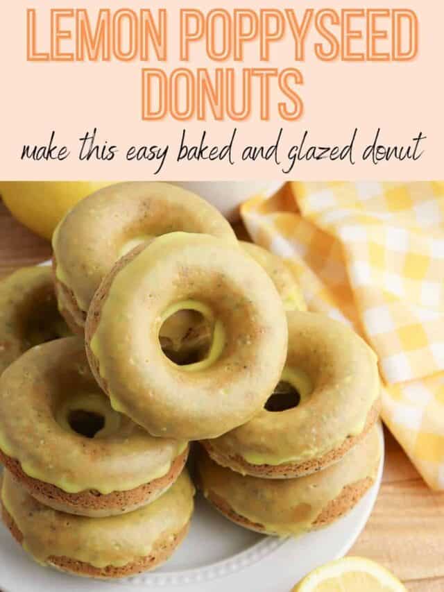 Amazing Baked Lemon Poppyseed Donuts