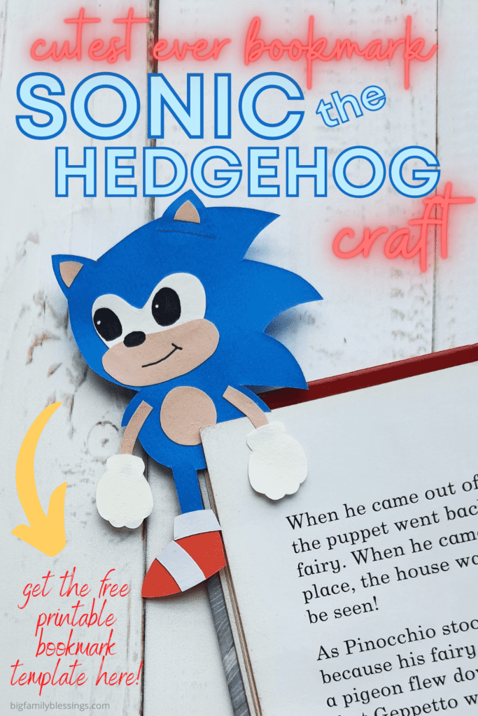 bookmark sonic the hedgehog craft