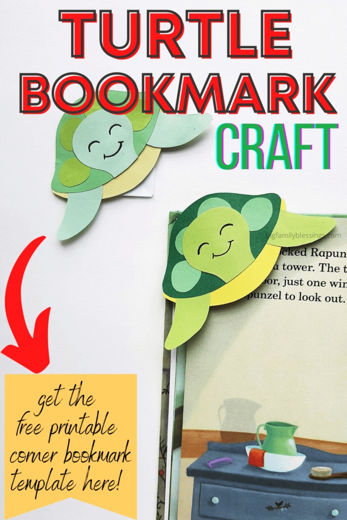 turtle craft- corner bookmark diy