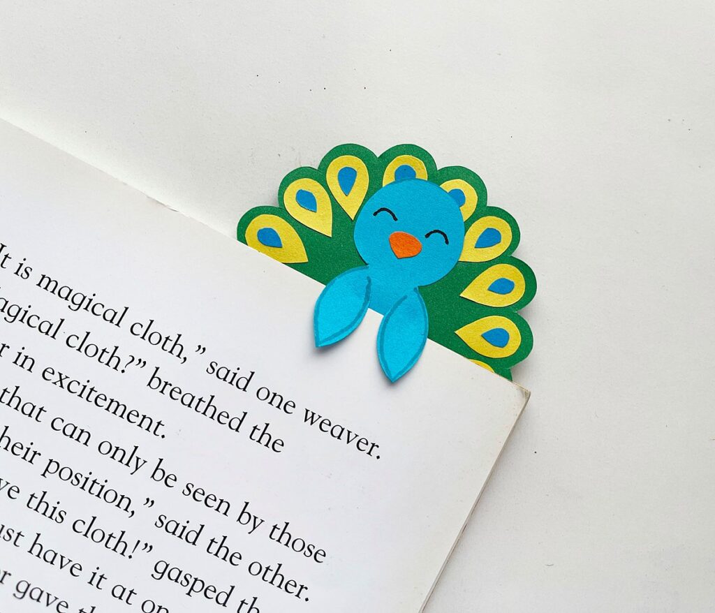 hug bookmark peacock
