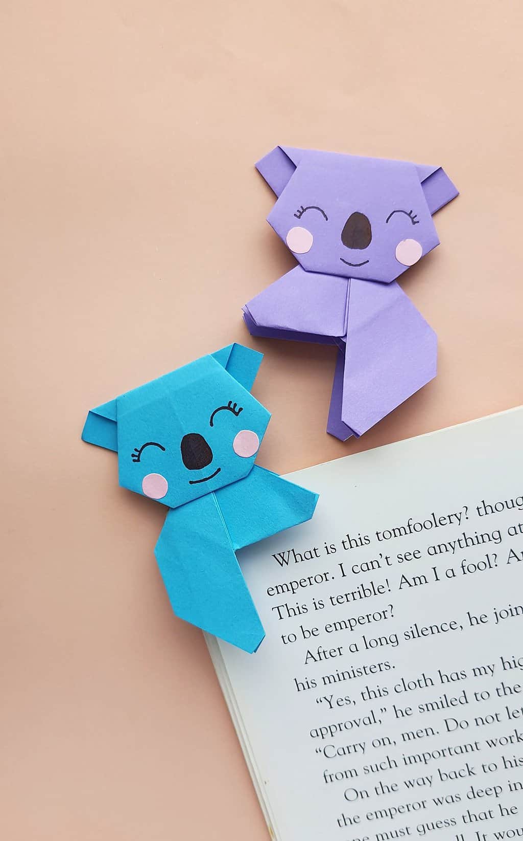 Premium Photo  Diy and kid's creativity origami colorful paper bookmarks  corners in the form of animals