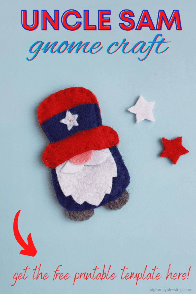 uncle sam gnome craft 4th of july craft
