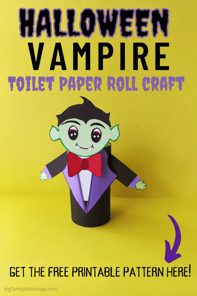 toilet paper roll vampire halloween craft