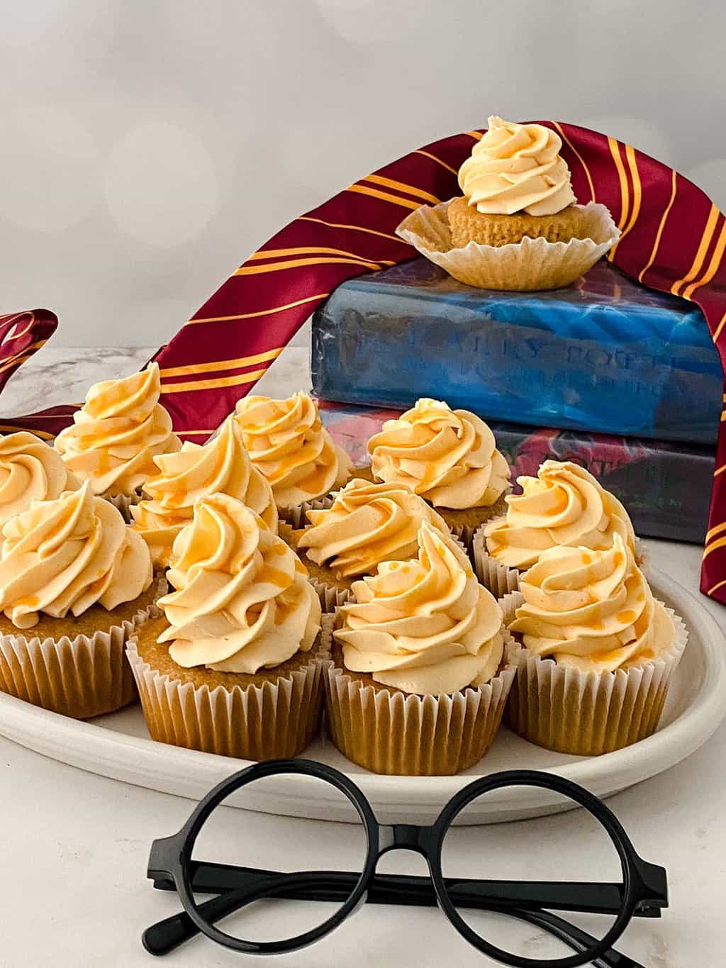 Harry Potter Inspired Butterbeer Cupcakes